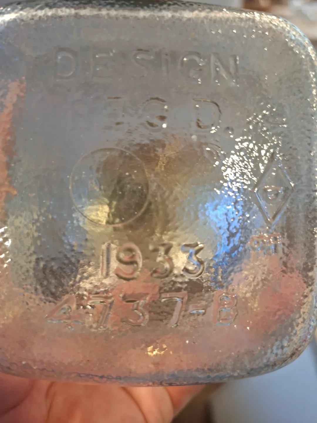 Vintage Blue Ribbon Coffee Glass Jar - photo 3