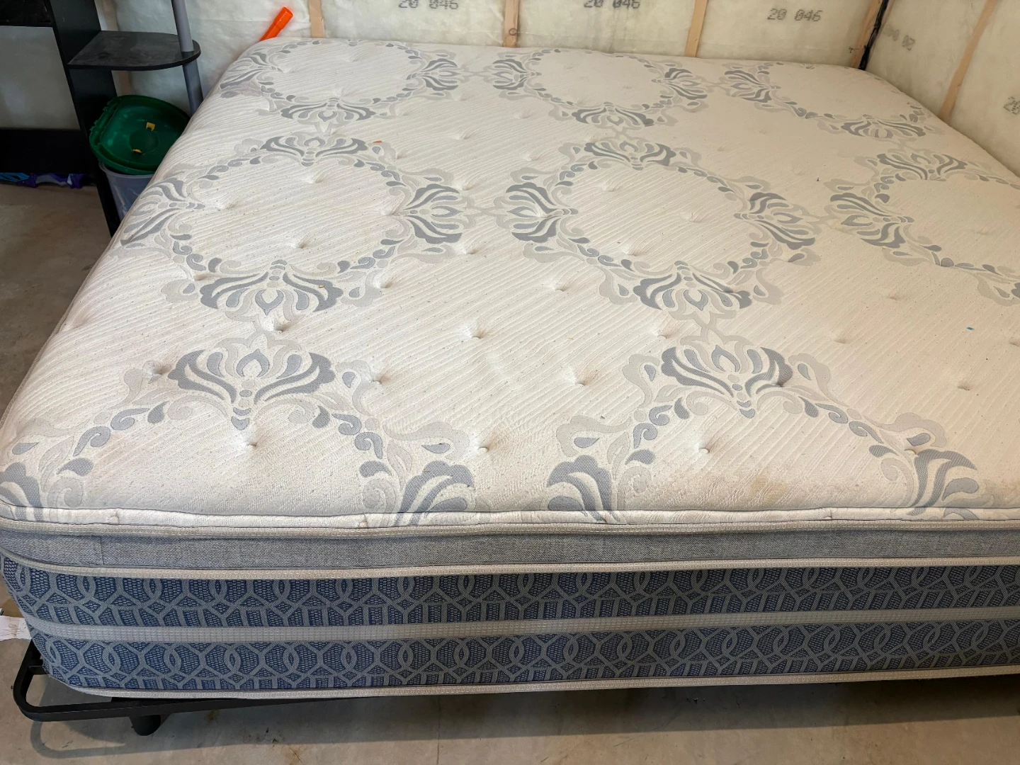 King size metal frame with Beautyrest Platinum Mattress