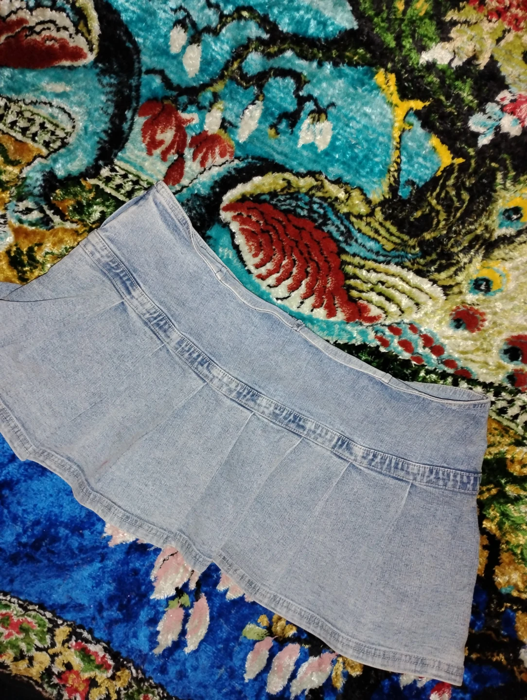 UO Pleated Denim Mini Skirt - photo 4