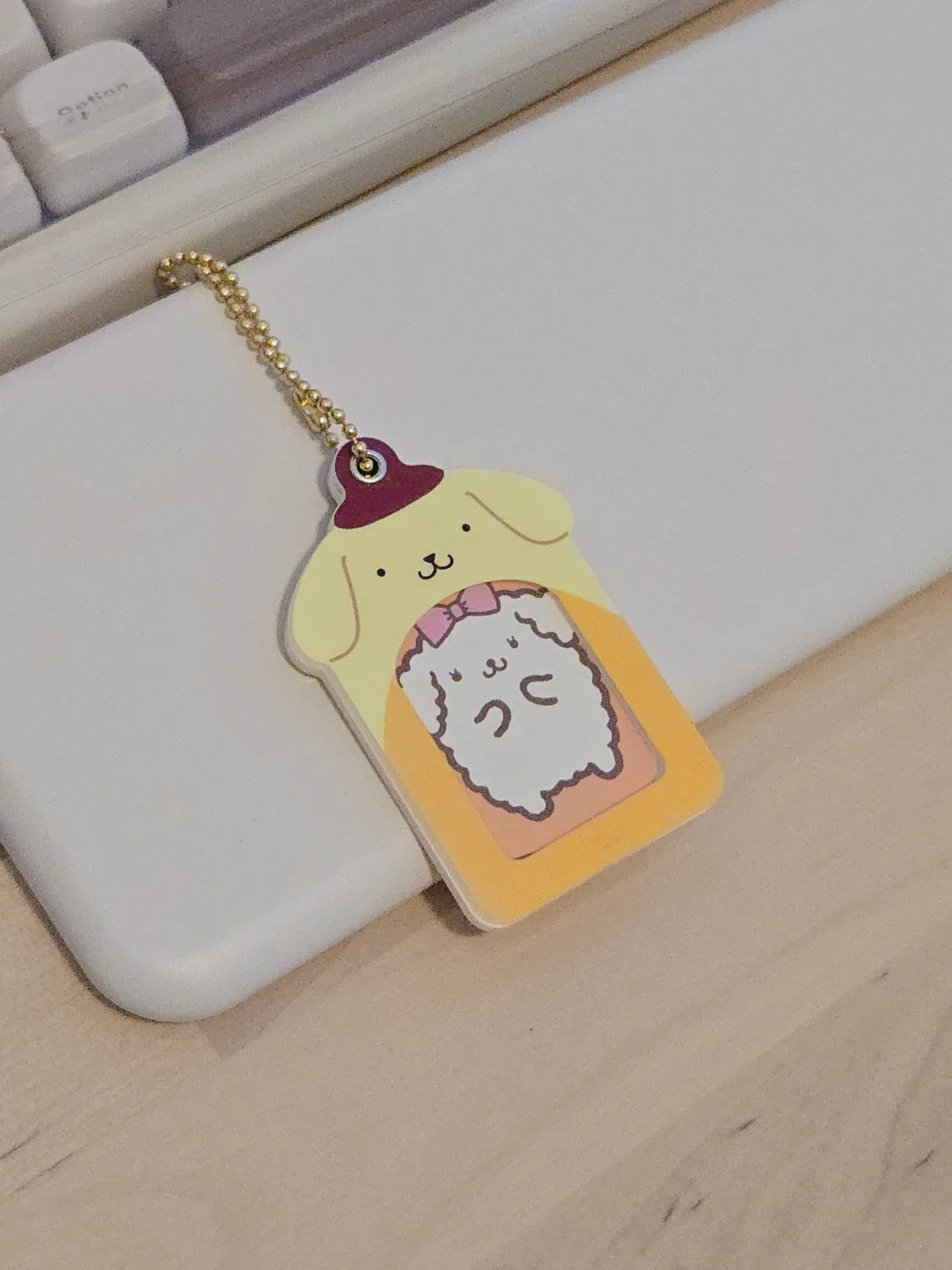 Pom Pom Purin Acrylic Tag Keychain