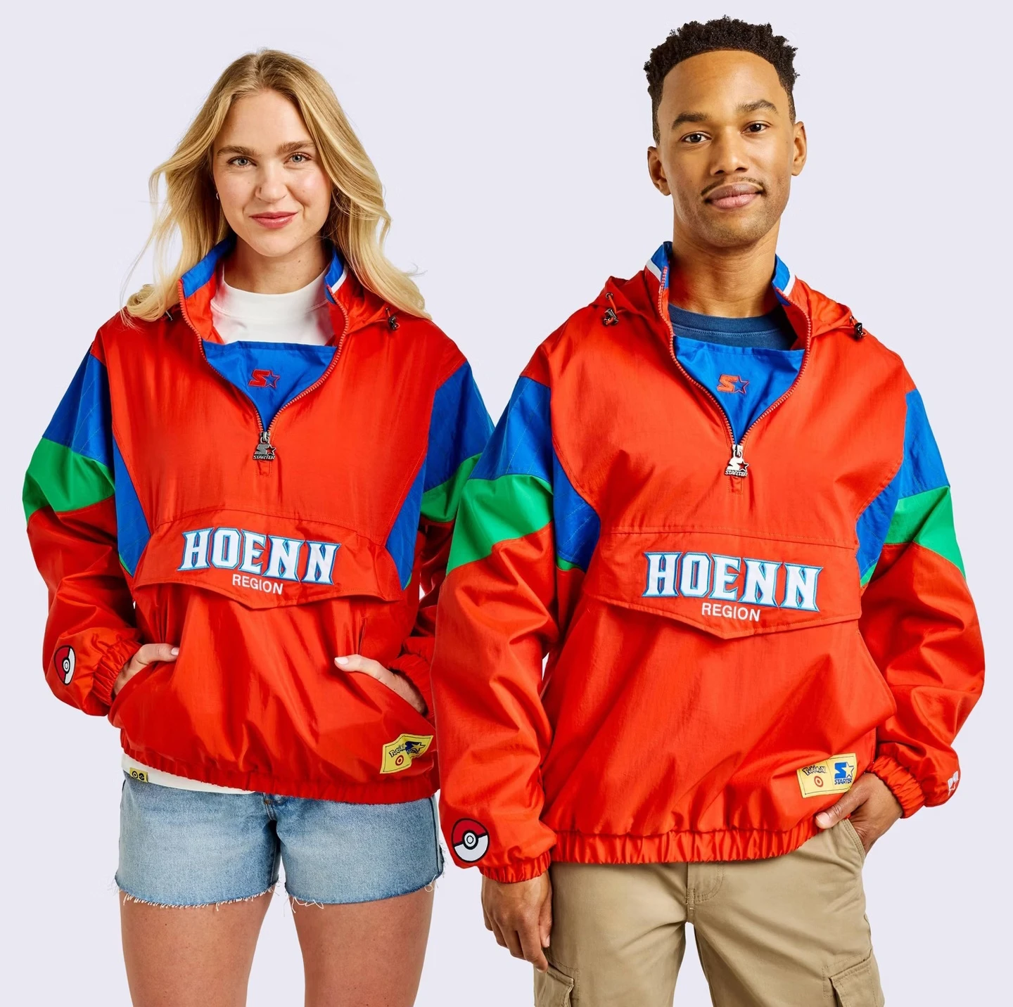 Pokemon Starter Pullover Jacker Red Hoenn Region Size XL ⚽️
