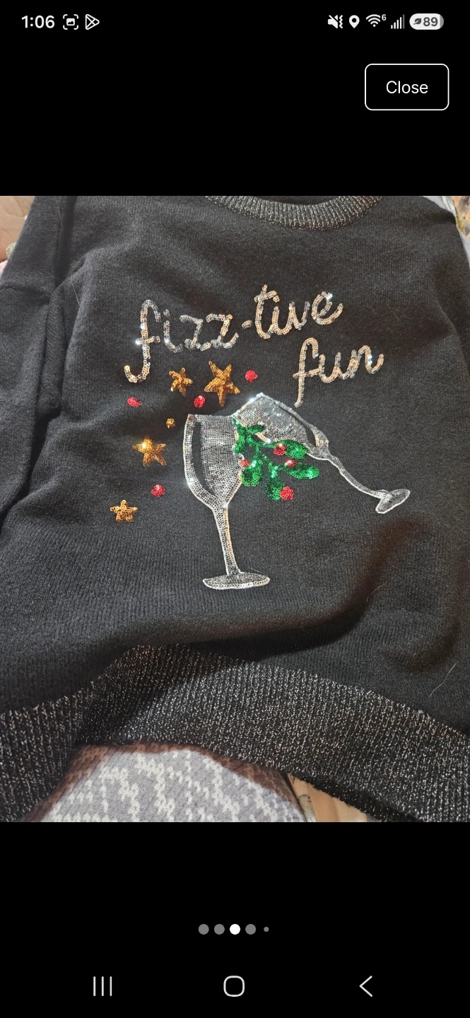 Black "Fizz-tive Fun" Sweater - photo 3