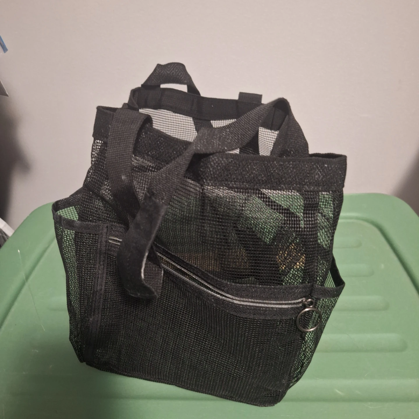 Black Mesh Shower Caddy Bag