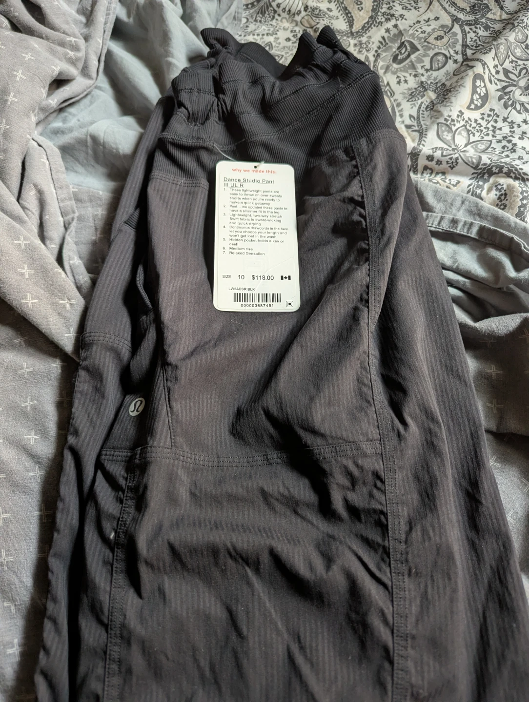 Lululemon Dance Studio Pants - Black - Size 10 - photo 2