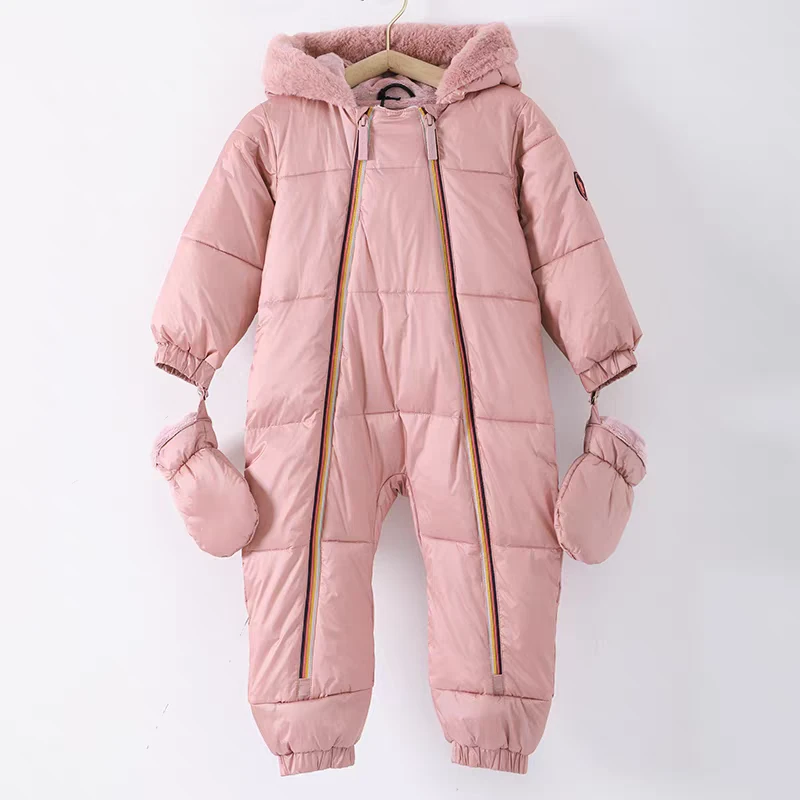 Paul Smith Pink Puffer Snowsuit with Mittens - photo 2