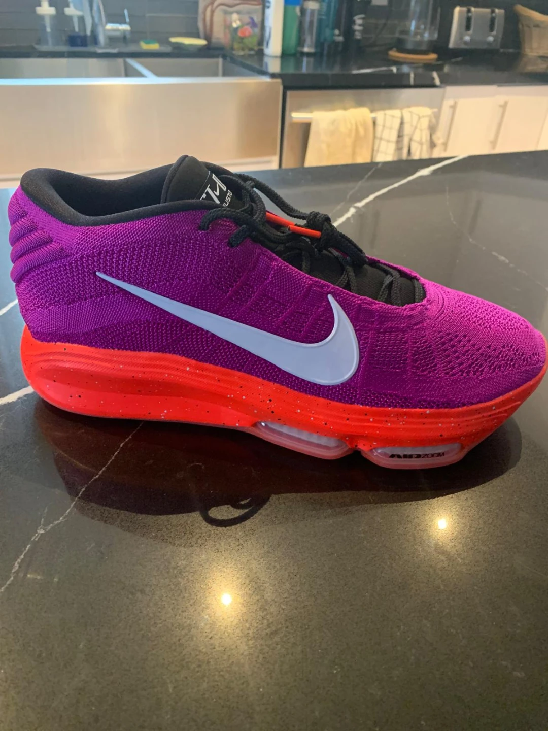 Nike GT Hustle 2 Purple Orange Basketball Shoes - photo 2