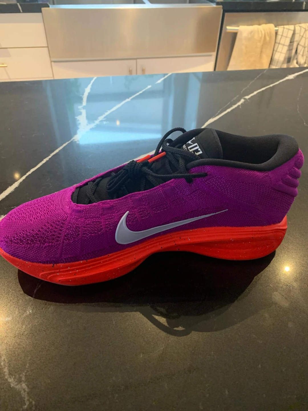 Nike GT Hustle 2 Purple Orange Basketball Shoes - photo 4