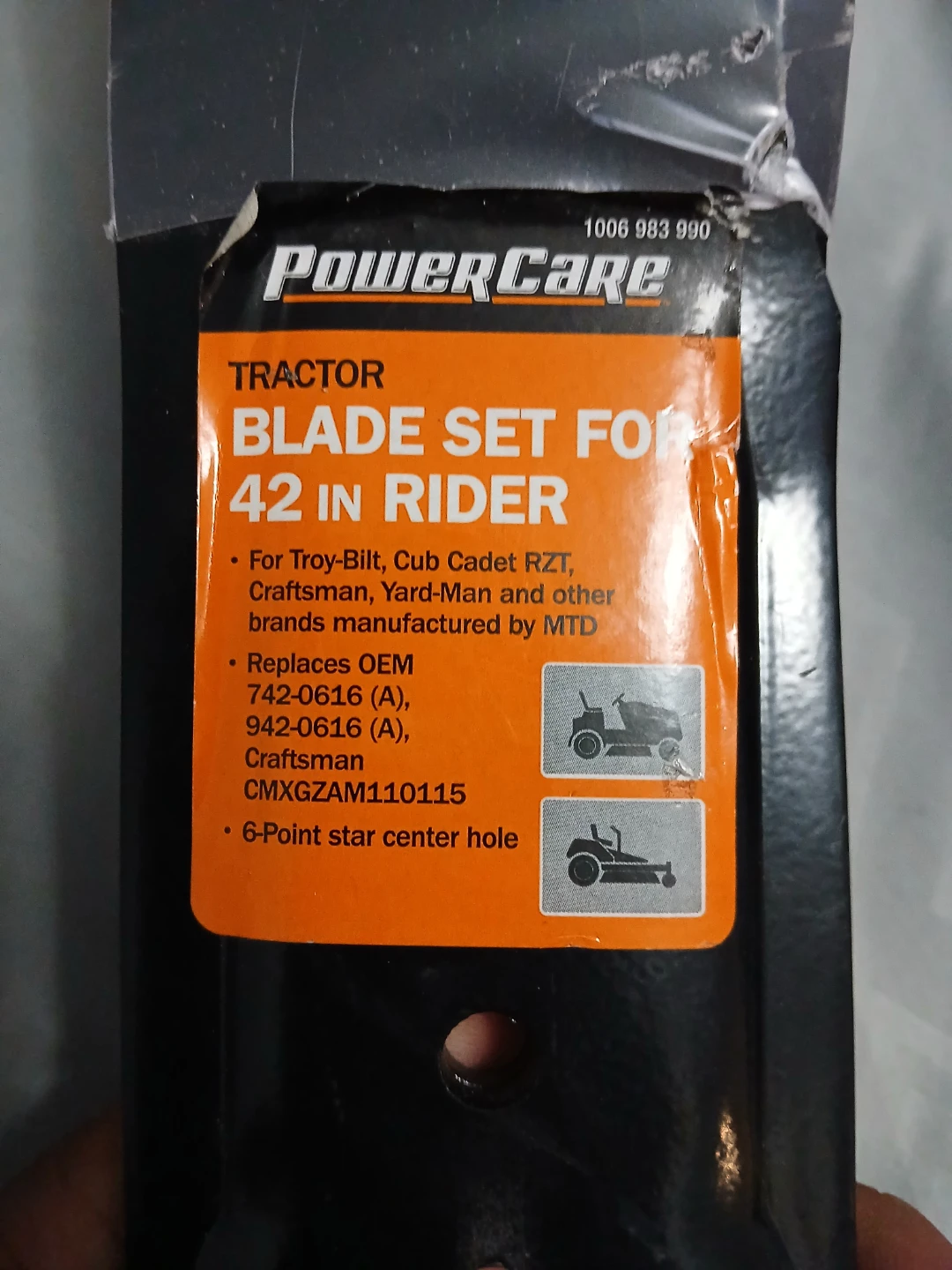 PowerCare Tractor Blade Set for 42 in. Rider - photo 3