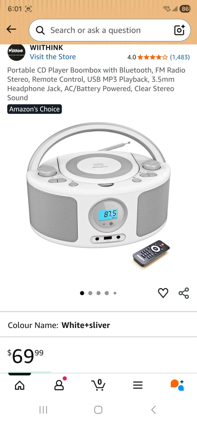 New CD Portable Boom Box Player - photo 3