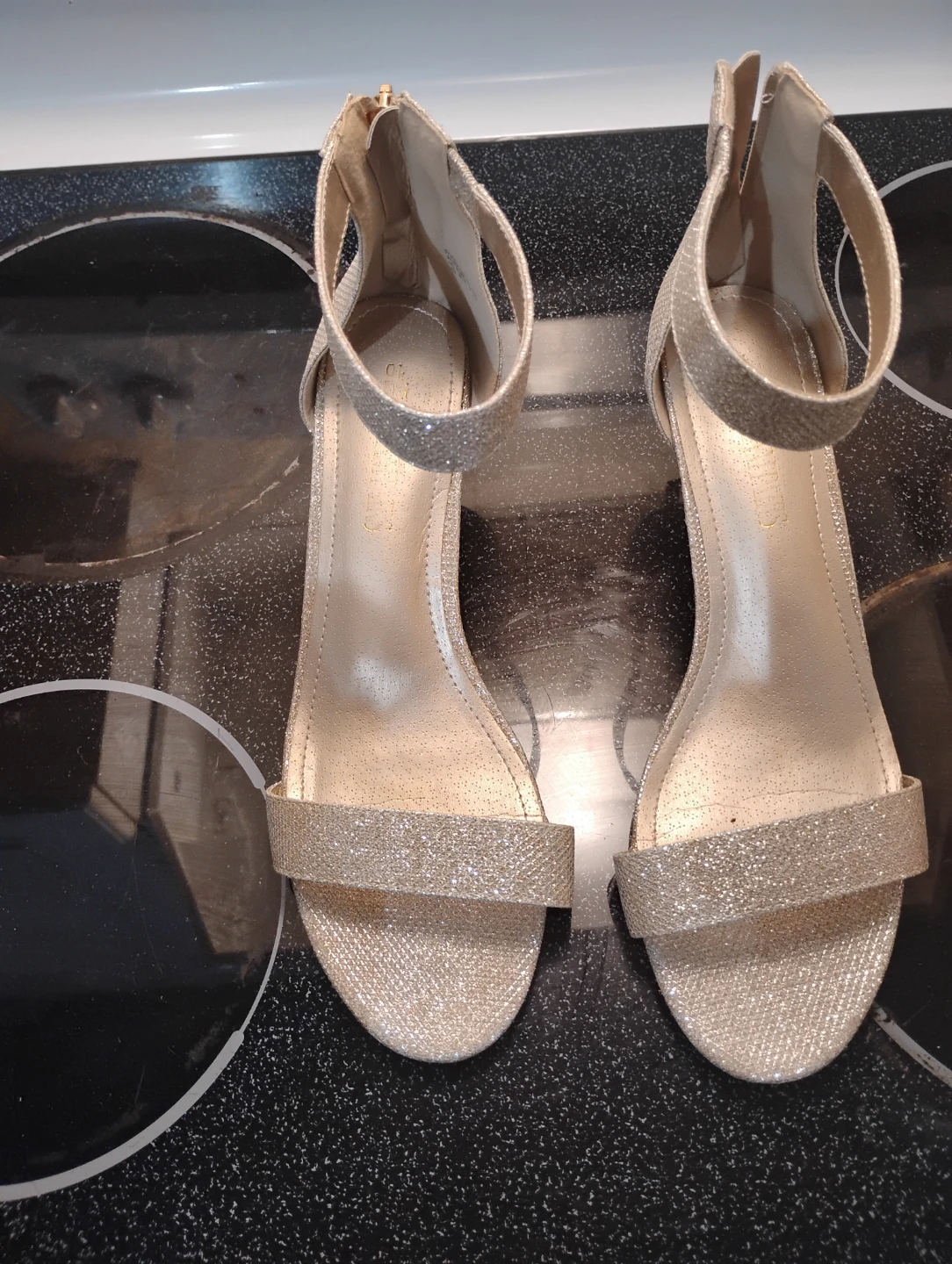 Gold heels size 10