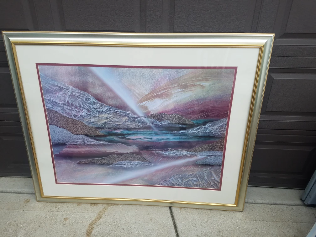 Framed Landscape Print signed by artists - photo 2