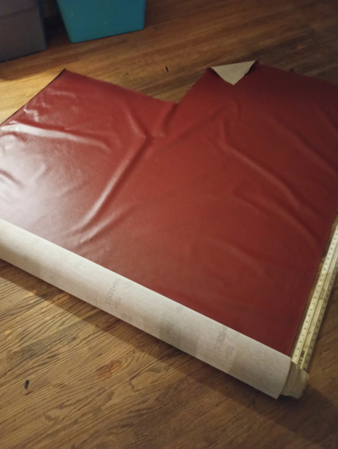 Red pleather roll