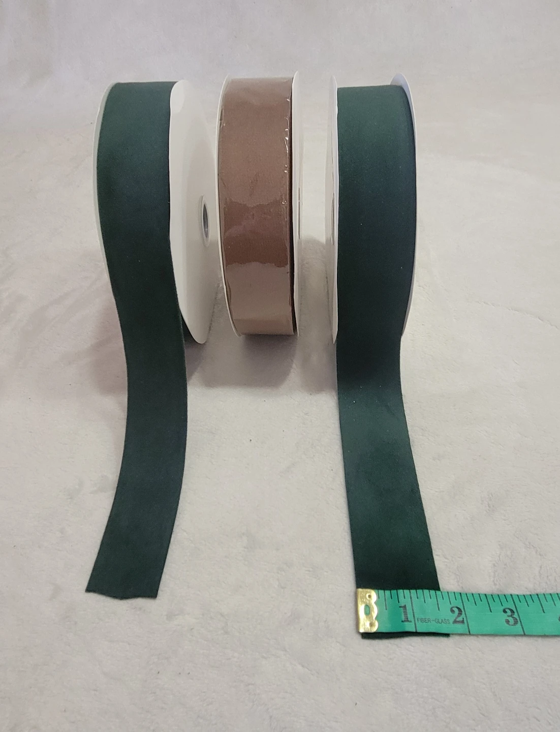 Dark Green & Brown Velvet Ribbon Rolls ⚽ - photo 2