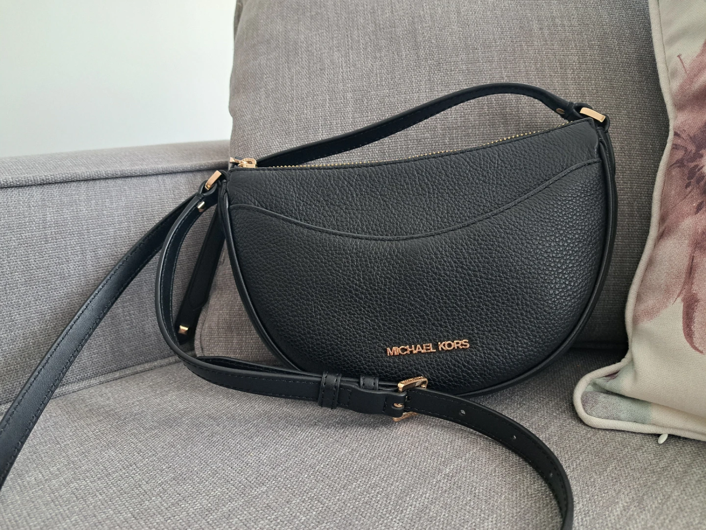 Michael Kors Black Leather Shoulder Bag