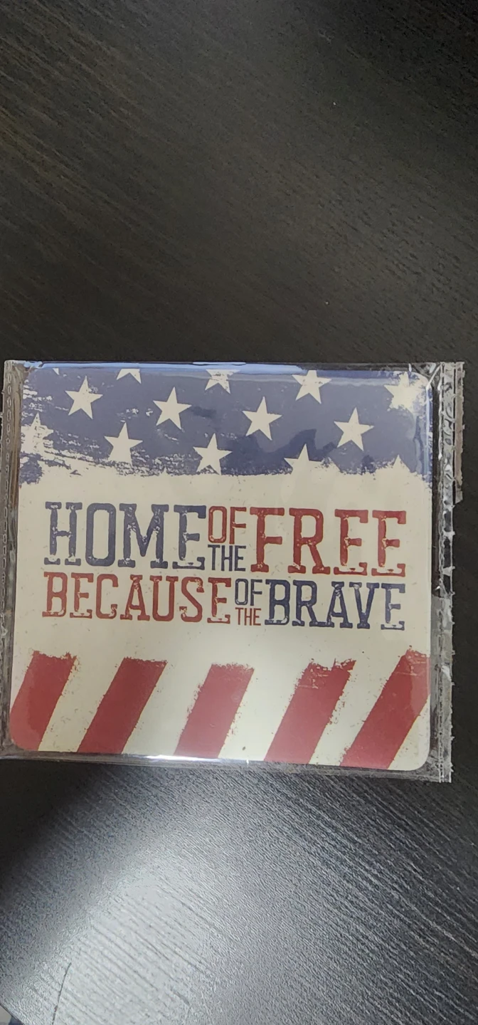 Patriotic Home of the Free Because of the Brave Sign⚽