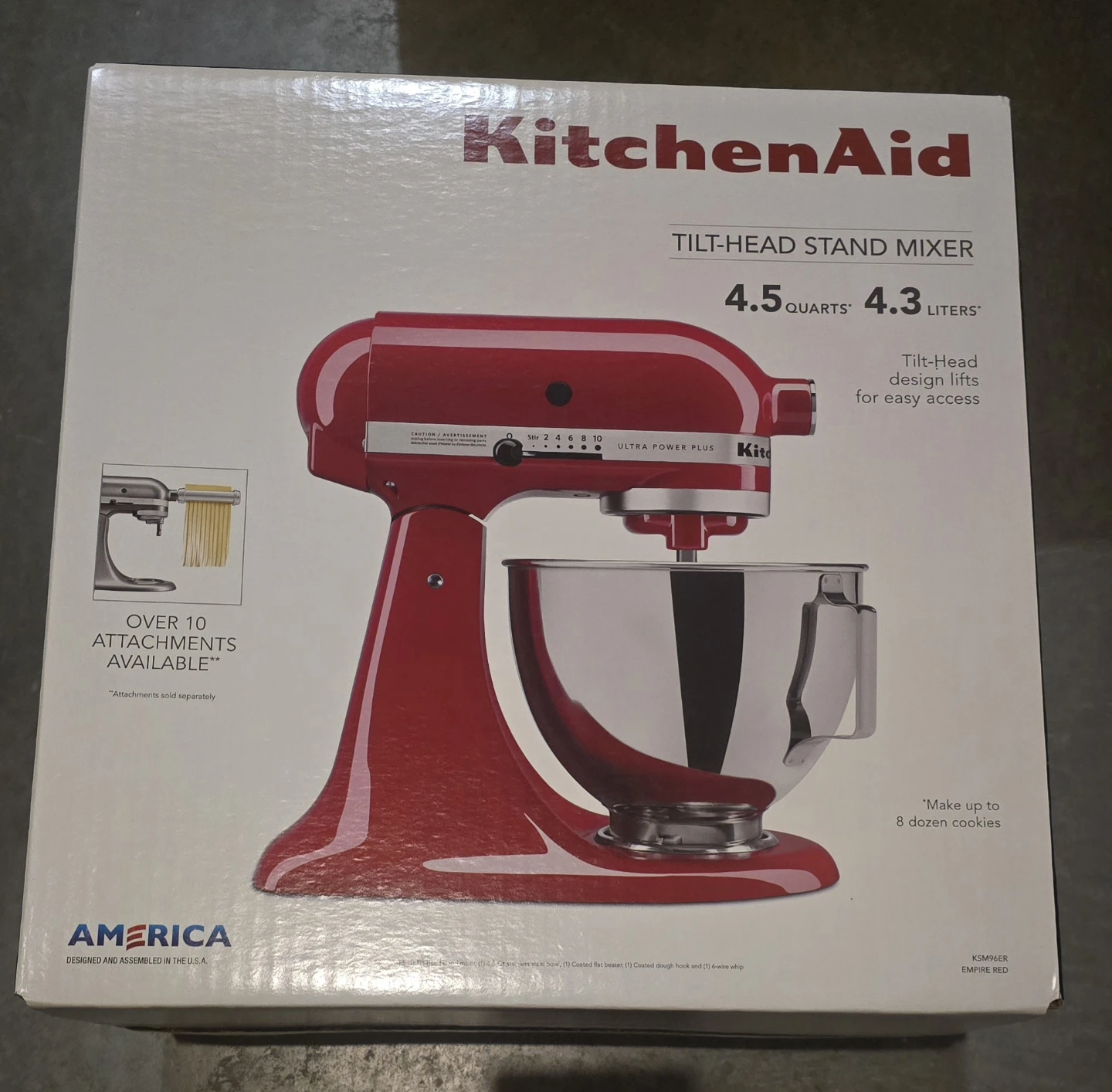 NEW KitchenAid 4.5 quart / 4.3 Liter Tilt-Head Stand Mixer