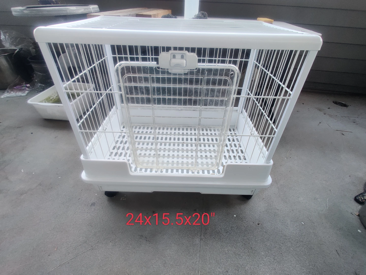 White Pet Cage 24x15.5x20" - photo 2