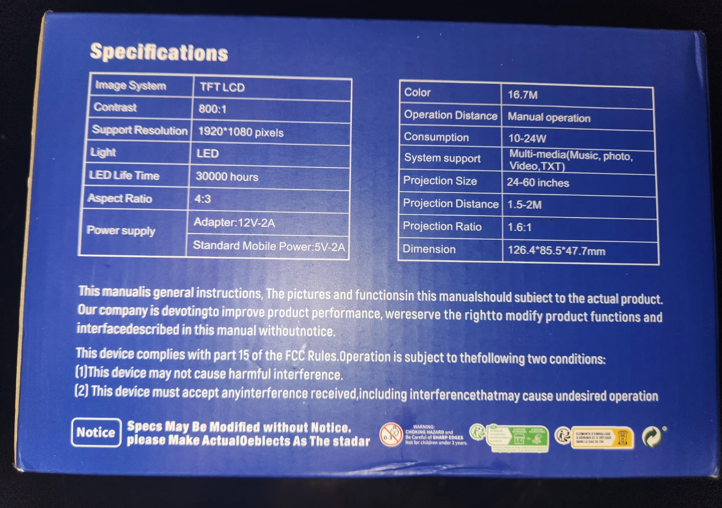LED Home Theater Projector - photo 2