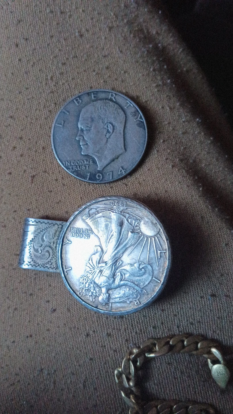 1974 Eisenhower Dollar & 1990 Walk