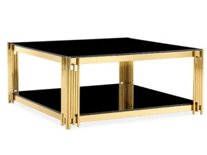 Modern Gold and Black Coffee Table