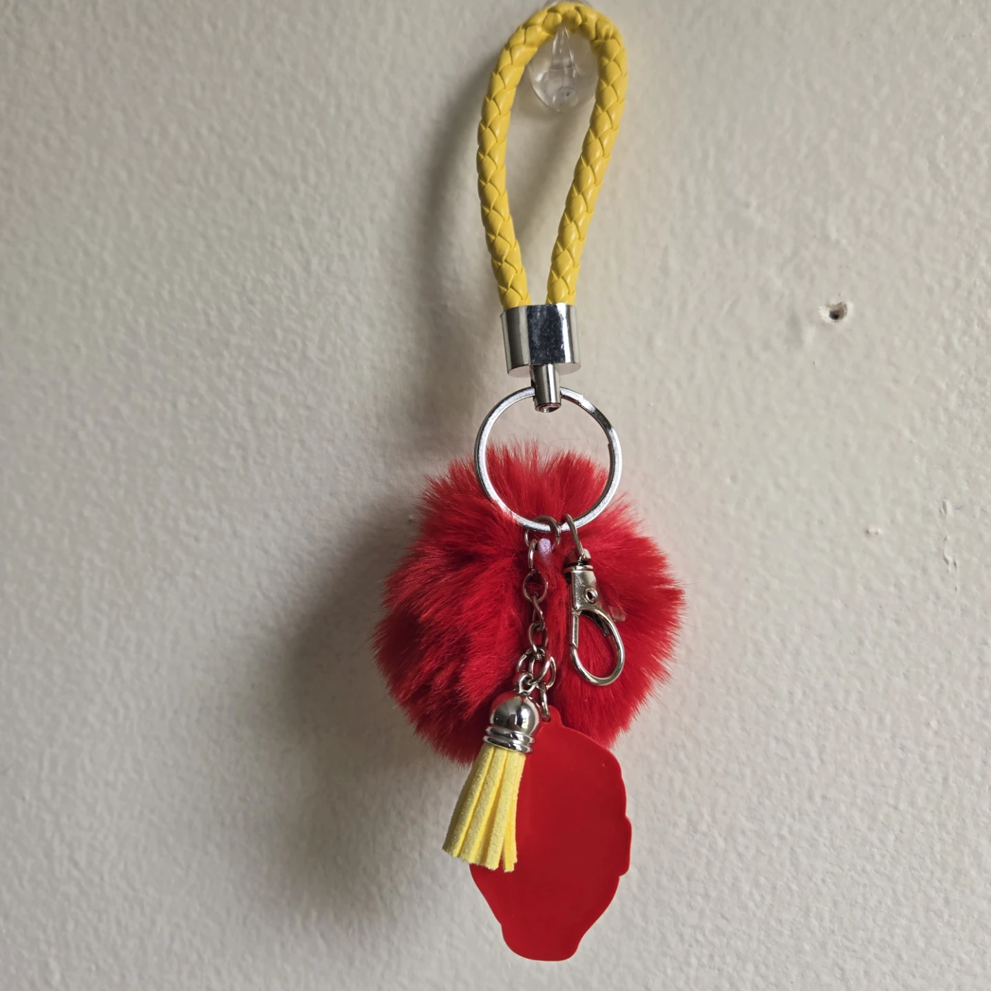 Iron Man Red/Yellow Pom Pom Keychain bag clip ⚽️ - photo 4