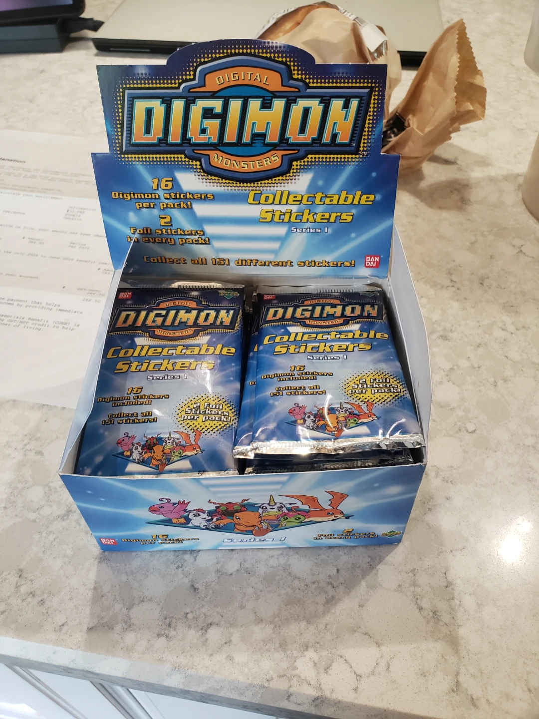 Digimon collection stickers sealed packs upper deck - photo 2