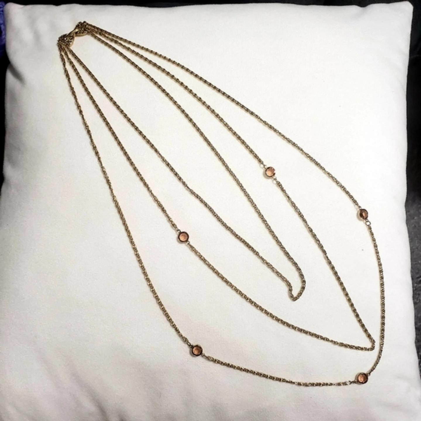 Vintage Goldette Layered Chain Necklace - photo 2