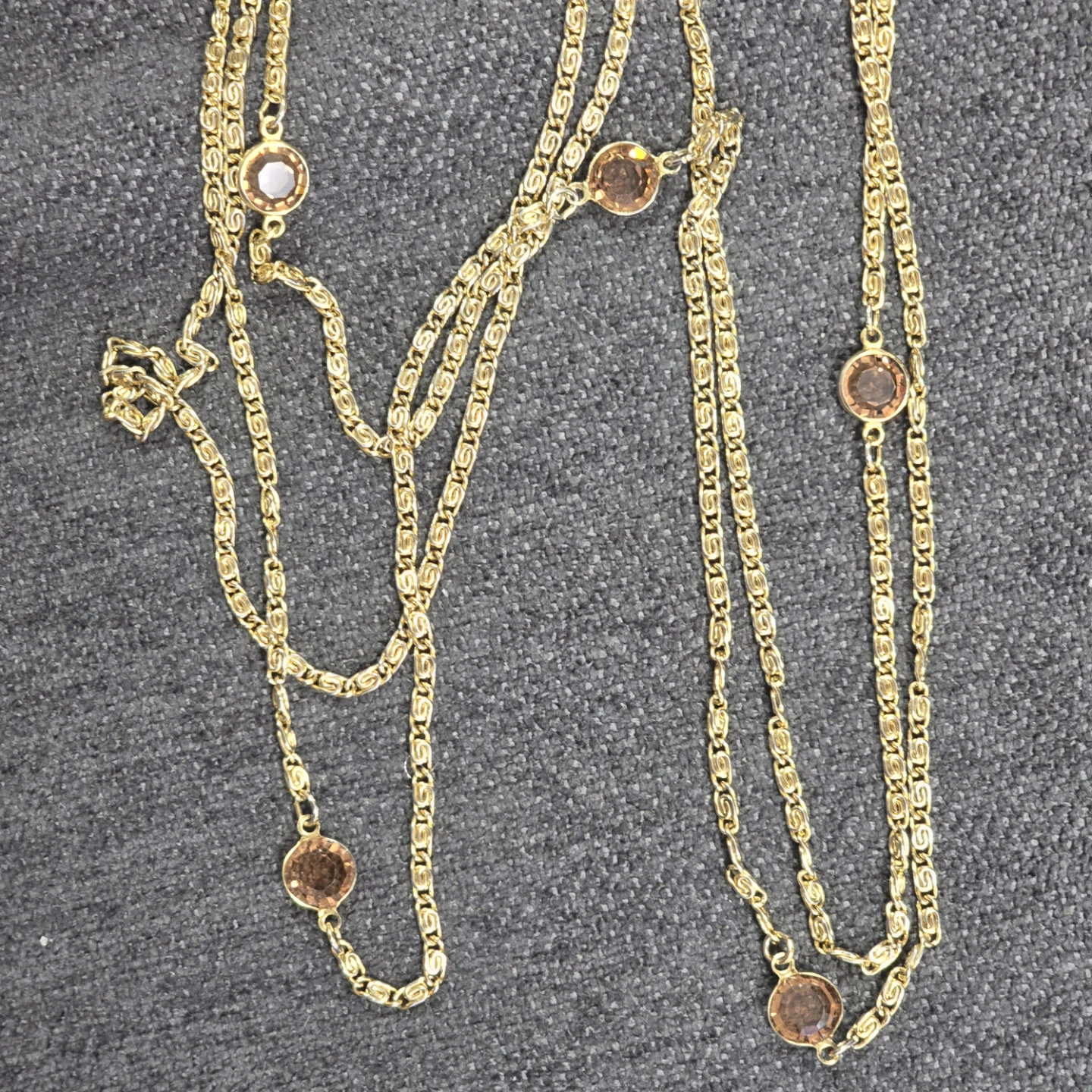 Vintage Goldette Layered Chain Necklace - photo 3