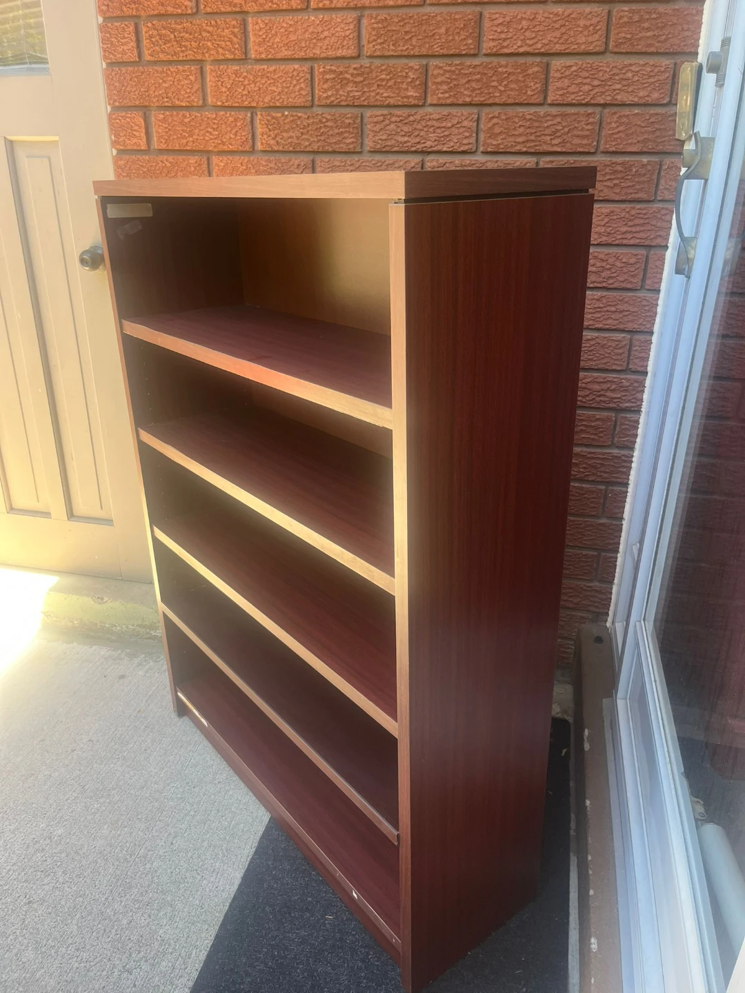 Cherry Wood Veneer Bookshelf - 5 Shelves 48x12x36 " - photo 3