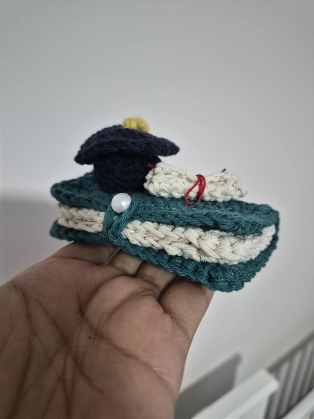 Crocheted Graduation Book Decoration - photo 4