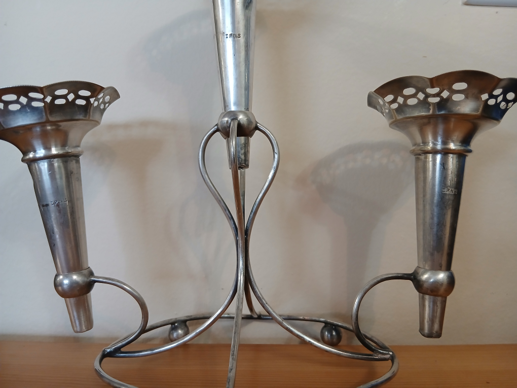 Silver 3-Arm Bud Vase/Candle Holder - photo 3