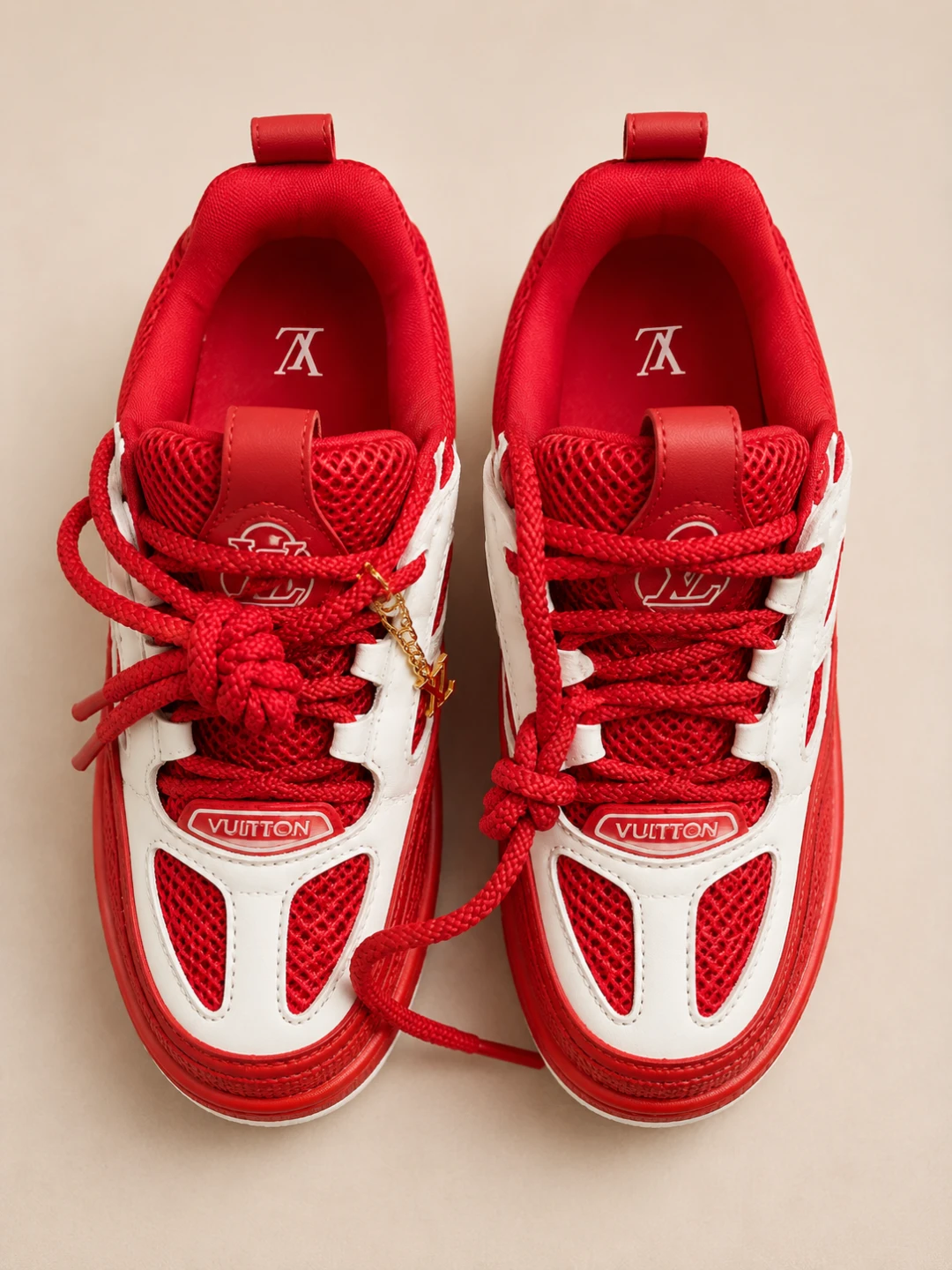 Red and White Fashion Sneakers - photo 4