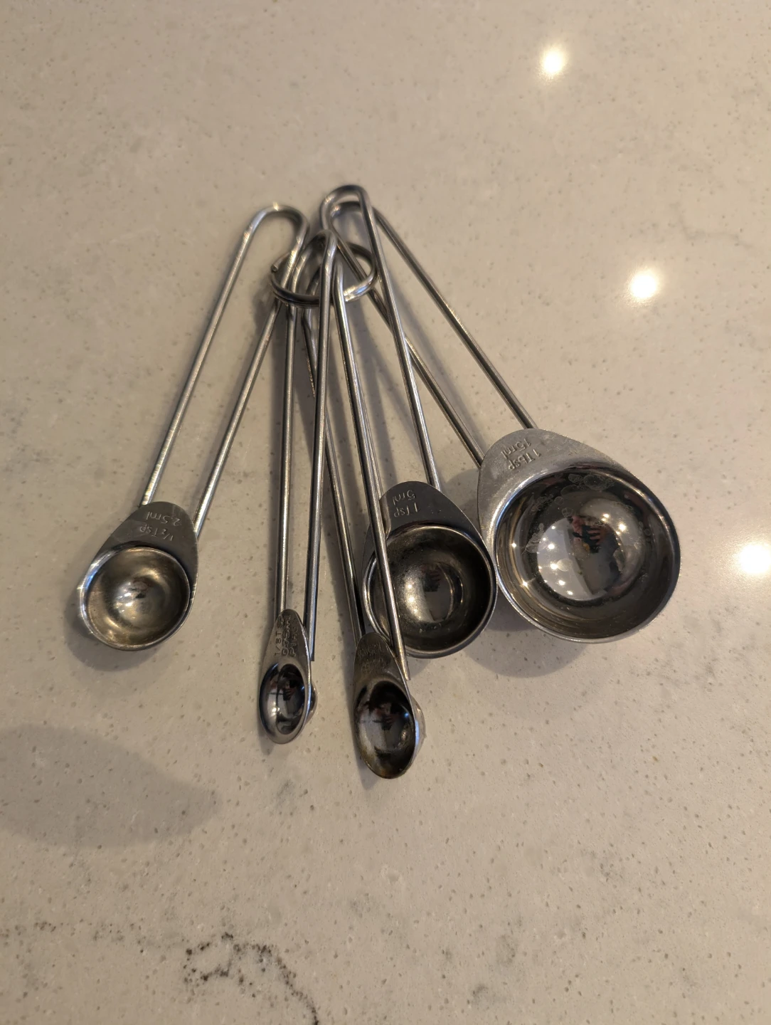 Set of 5 Metal Measuring Spoons
