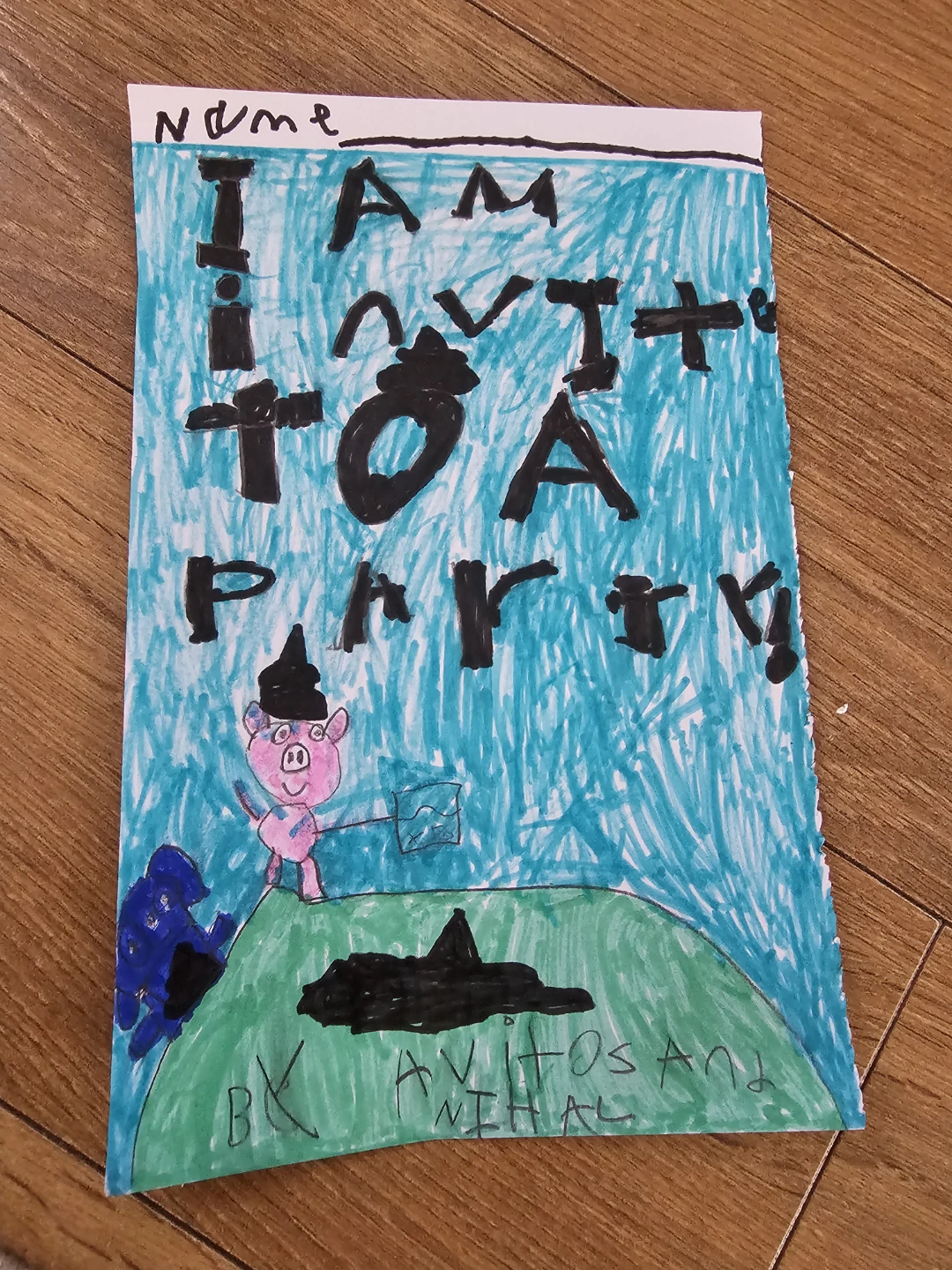 Hand-Drawn "I Am Into A Party!" Artwork - photo 2