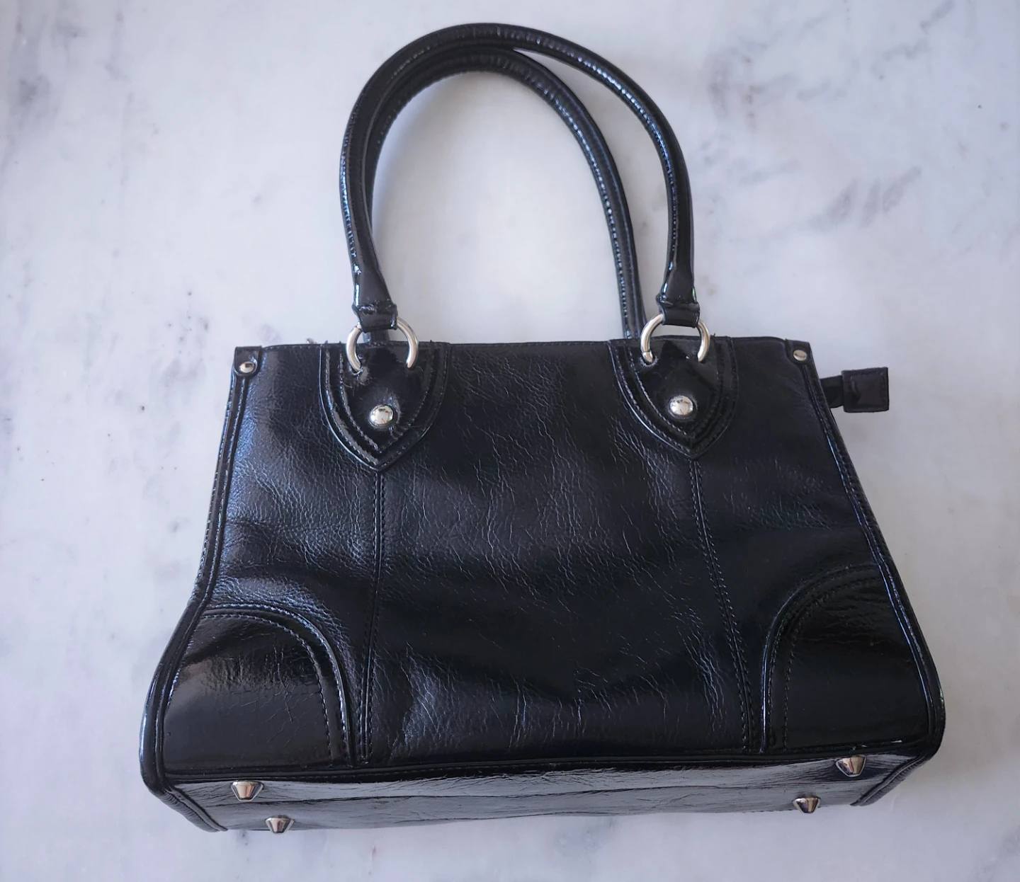 BROWNS Black leather handbag ⚽