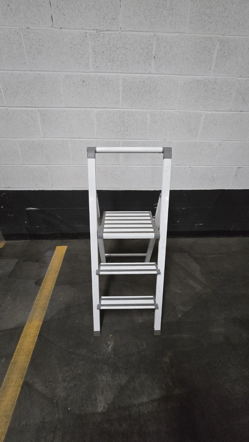 White Folding Step Stool