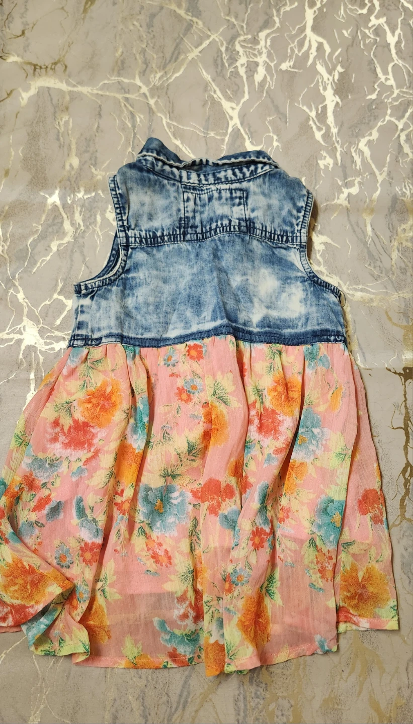 Guess Denim & Floral Dress - 18M - photo 2