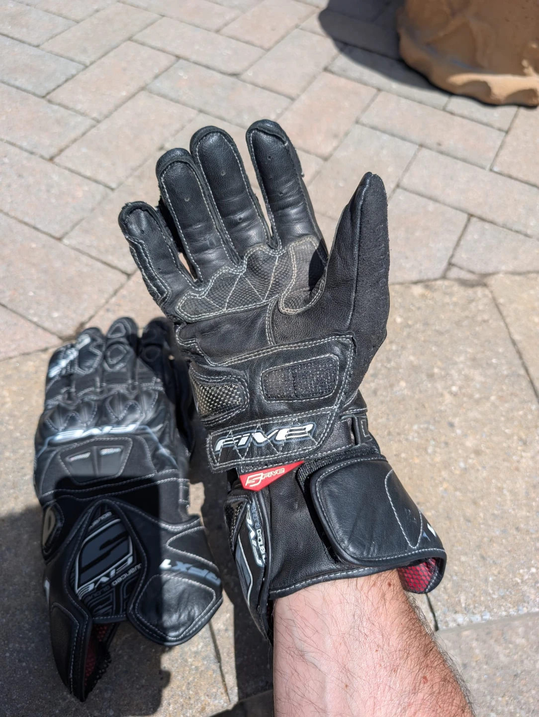 FIVE RFX1 Motorcycle Gloves black leather Men's XL - photo 2