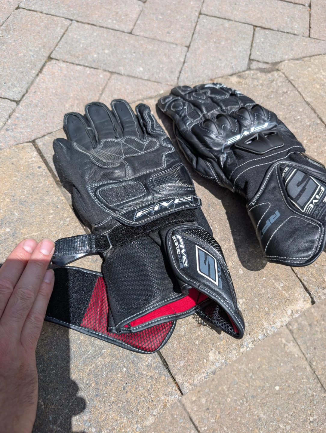 FIVE RFX1 Motorcycle Gloves black leather Men's XL - photo 4
