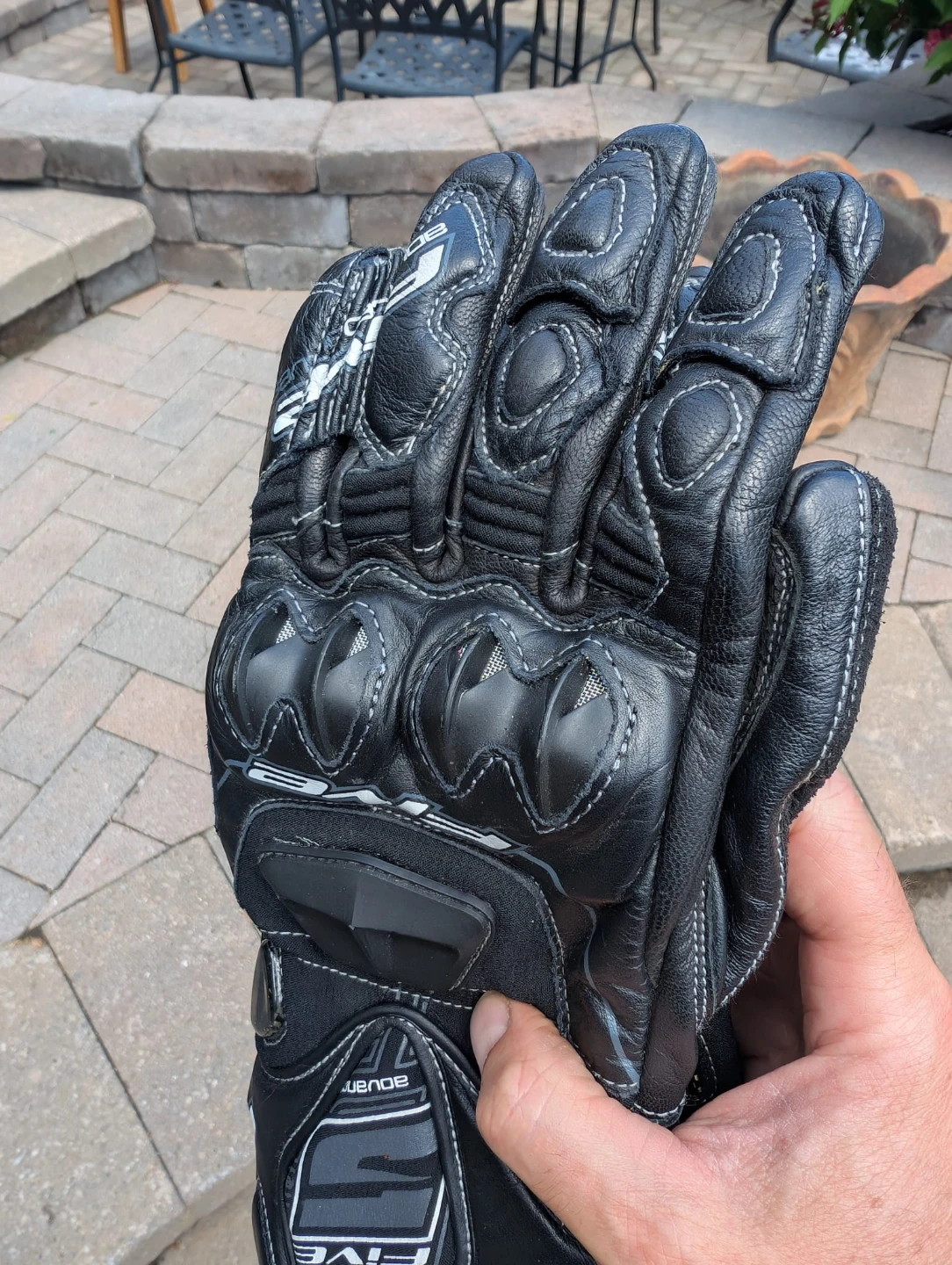 FIVE RFX1 Motorcycle Gloves black leather Men's XL - photo 5