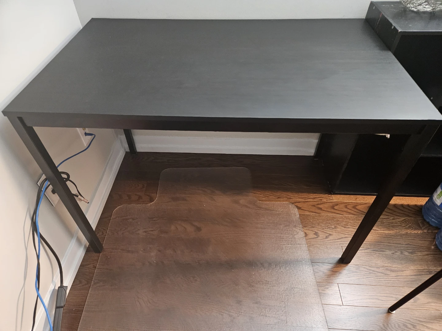 Black/brown Dining Table / Desk - photo 2