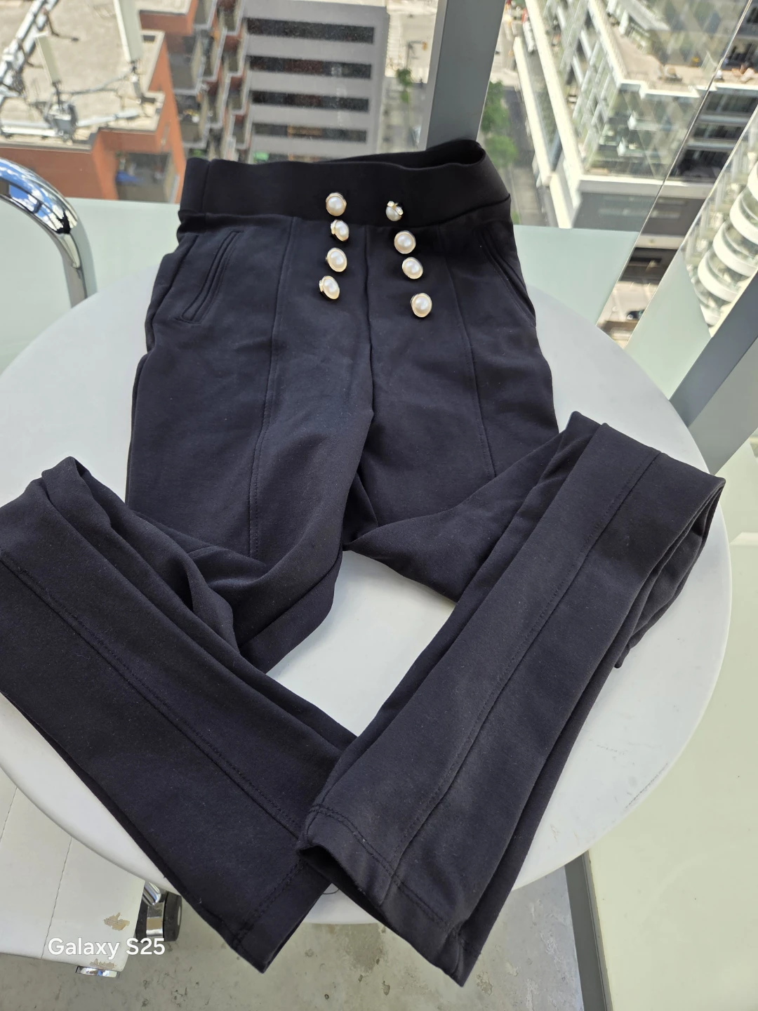 Black Double-Breasted Button Pants - photo 3