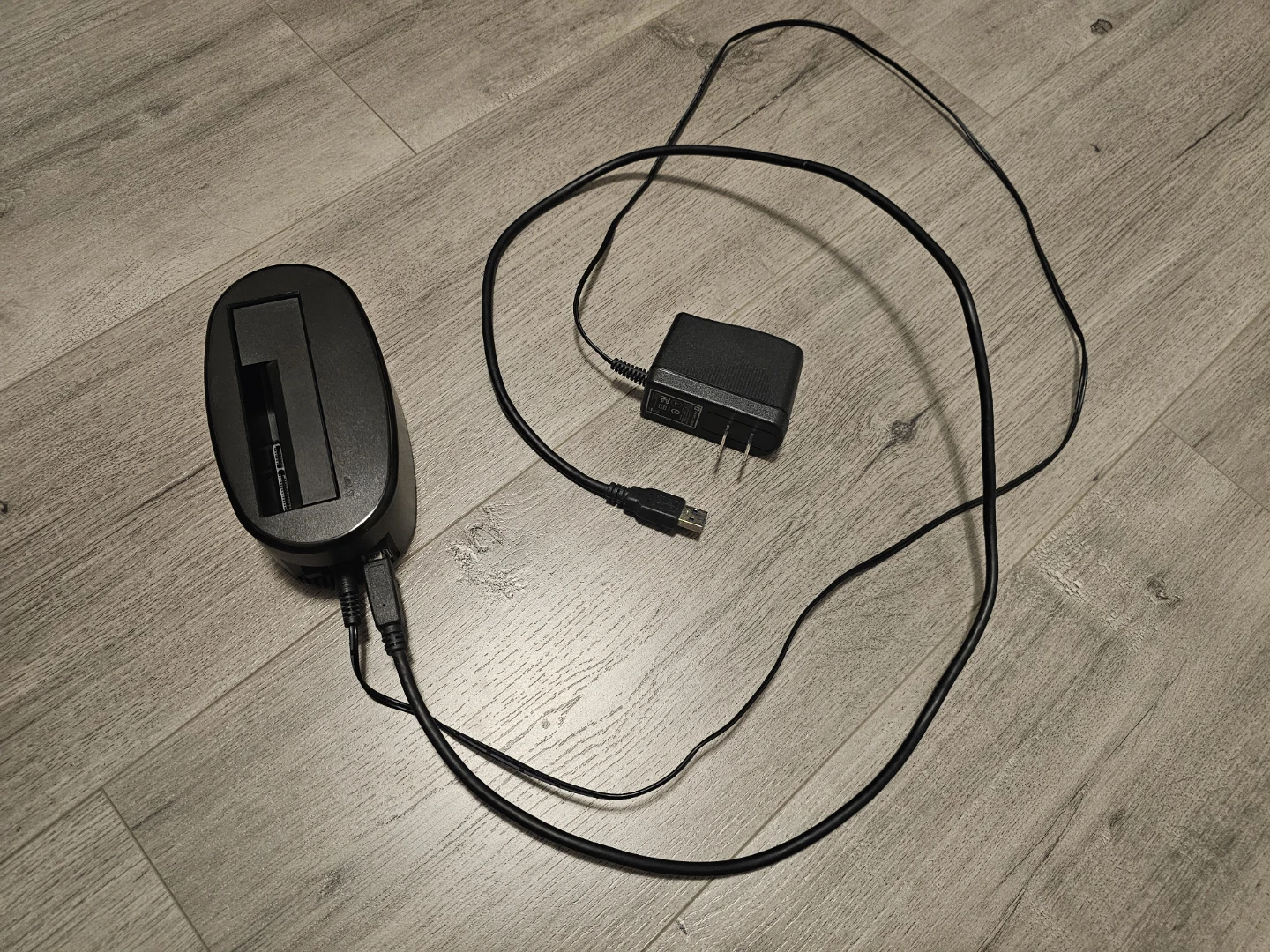 Black External Hard Drive Docking Station