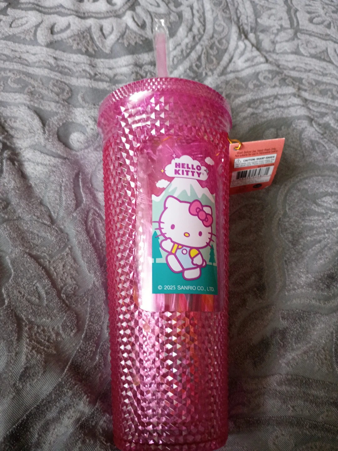 Pink Hello Kitty Tumbler with Straw
