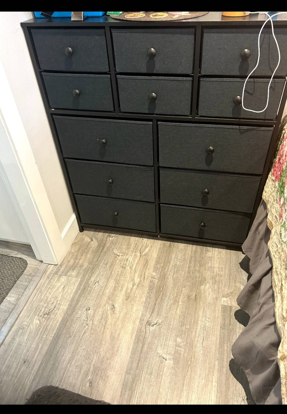 Black 11-Drawer Fabric Dresser - photo 5