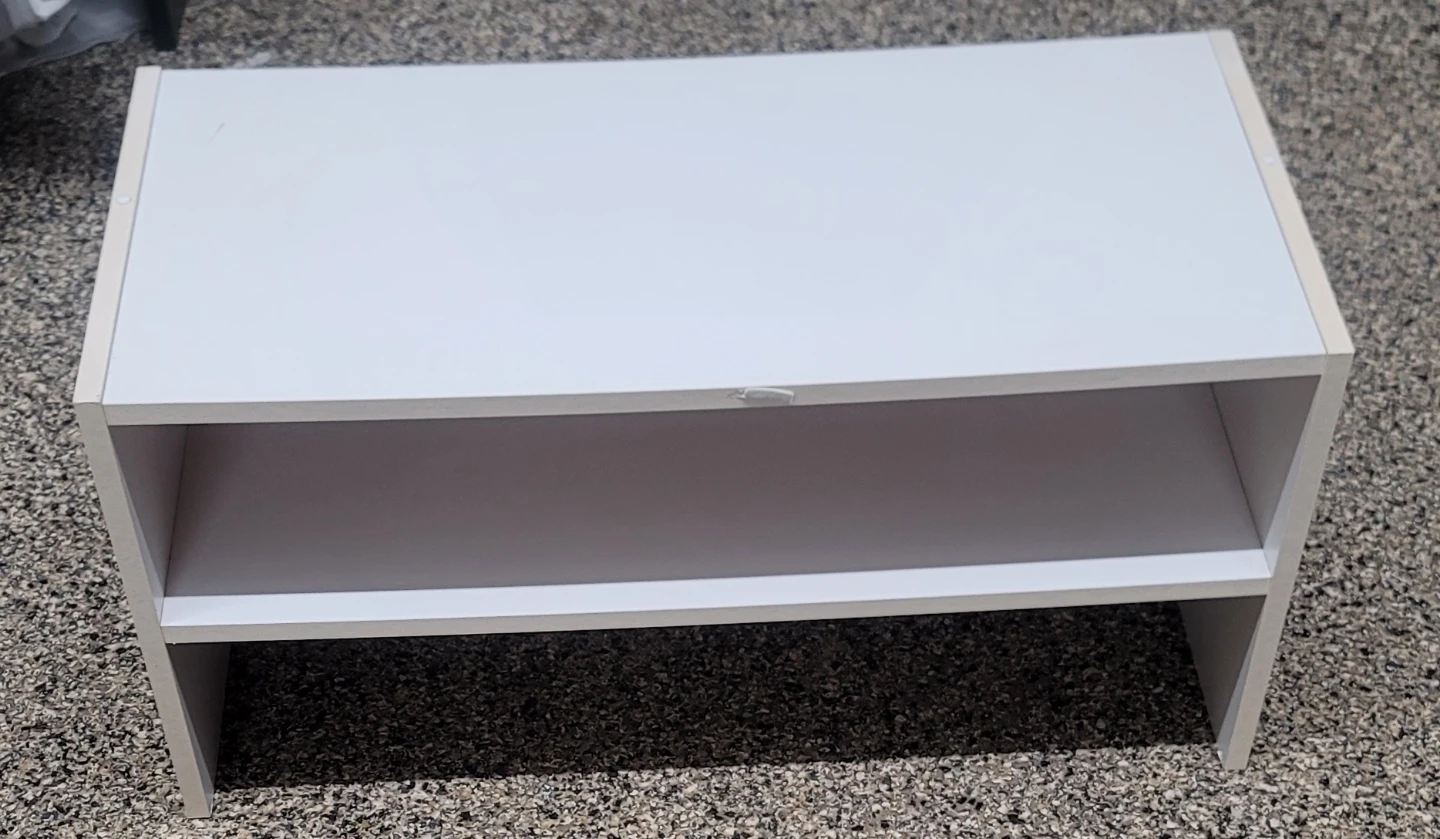 White 2-Tier Shelf Unit