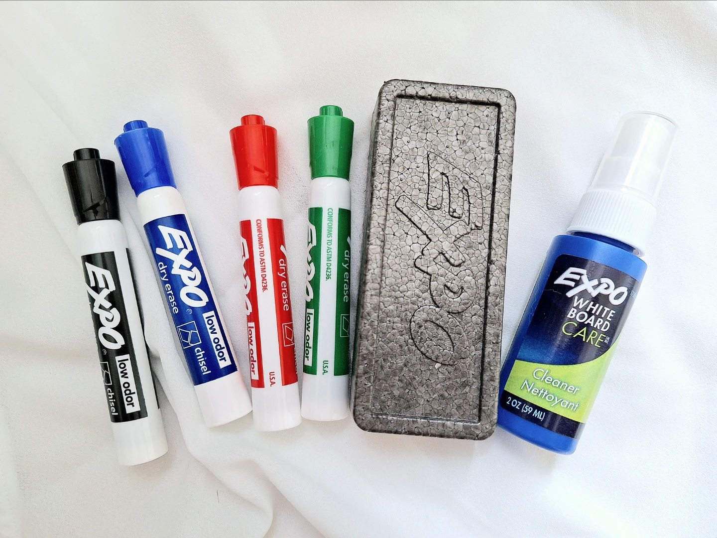 Expo Dry Erase Markers, Cleaner & Eraser Set