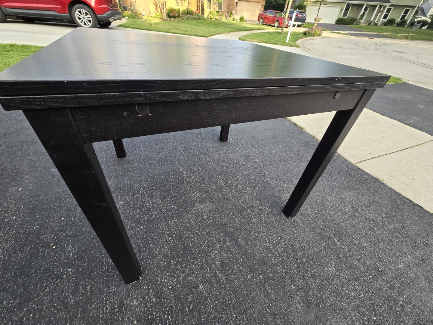 Black Drop Leaf Dining Table - photo 3