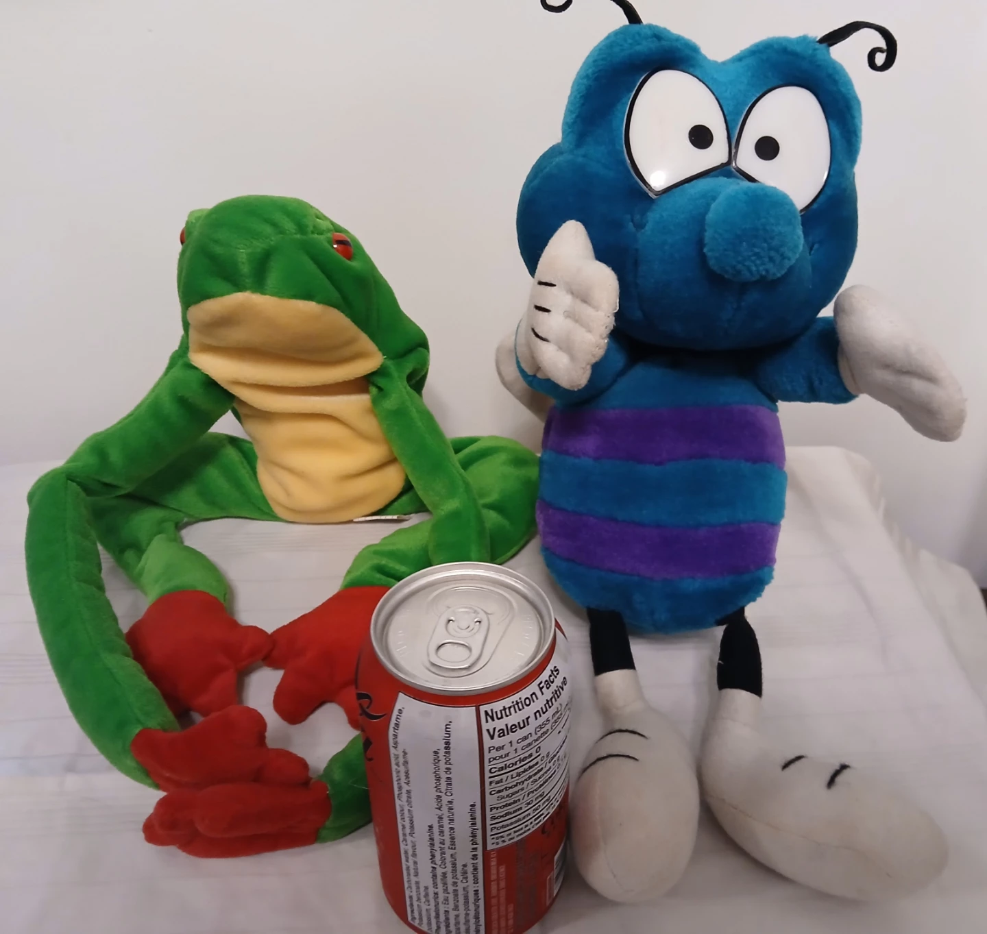Green Tree Frog Plush & Cartoon bug Plush.  $5 EACH.