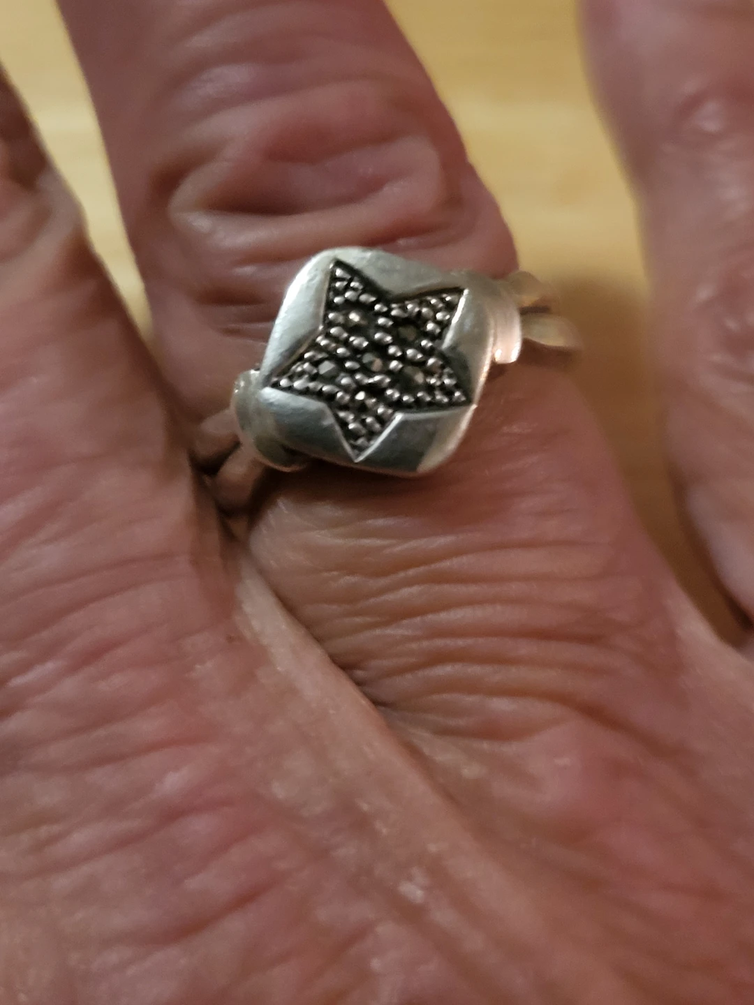 Sterling Silver Marcasite Star Ring - photo 2